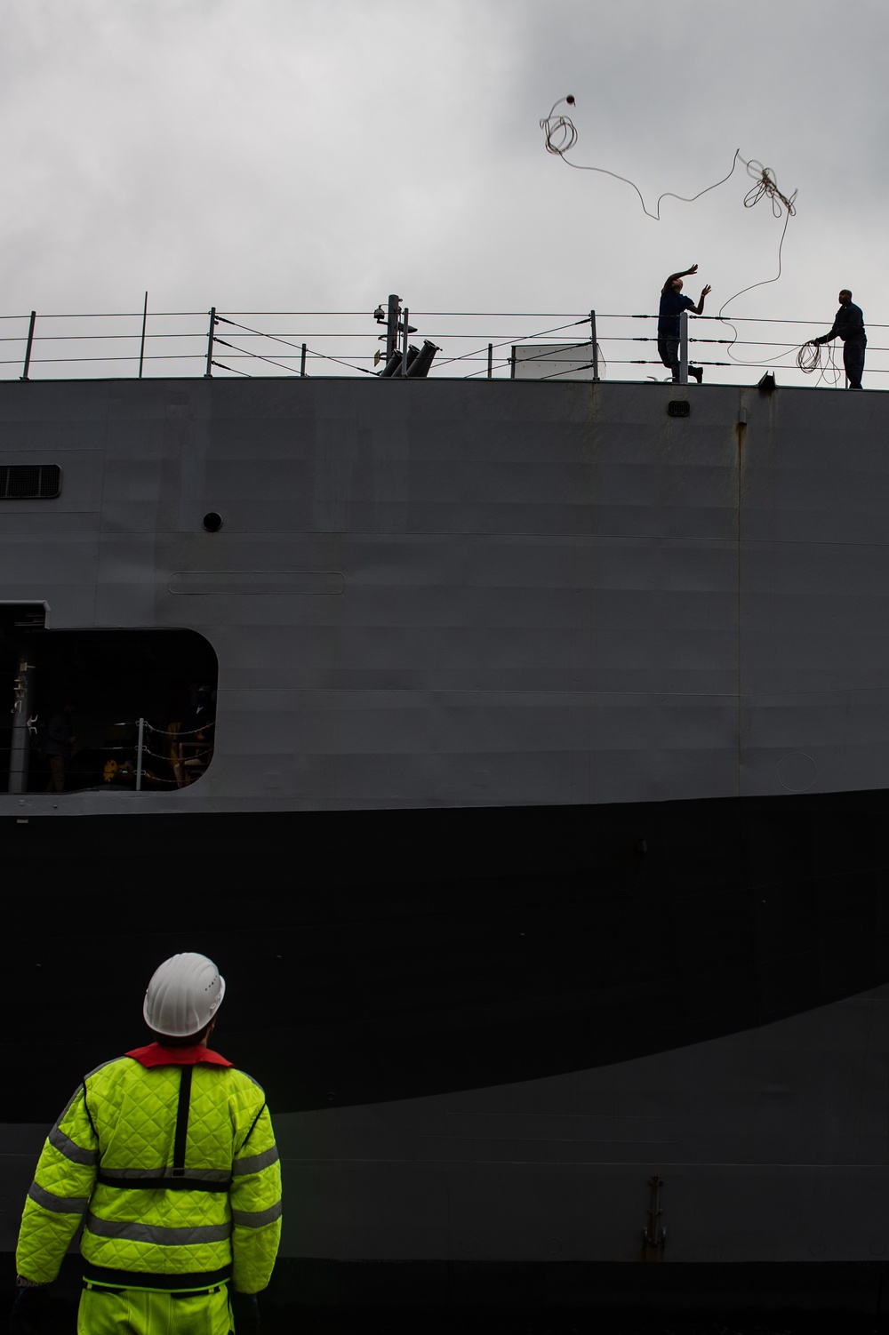 USS Mount Whitney Arrives At Naval Base Kiel-Tirpitzhafen