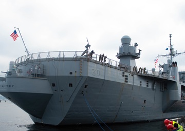 USS Mount Whitney Arrives At Naval Base Kiel-Tirpitzhafen