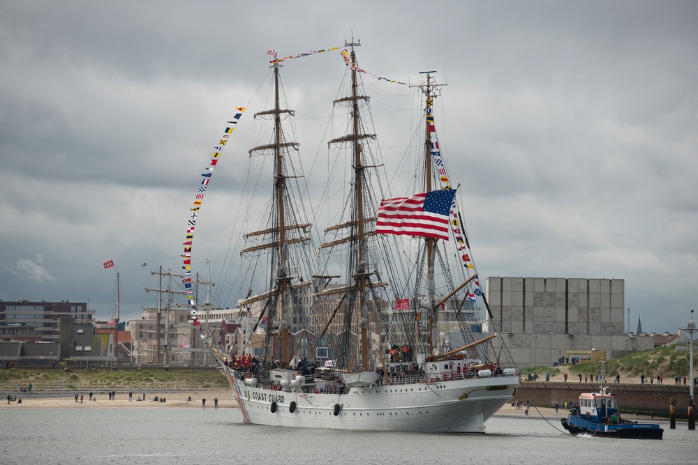 USCGC Eagle at Tall Ships Festival in the Netherlands
