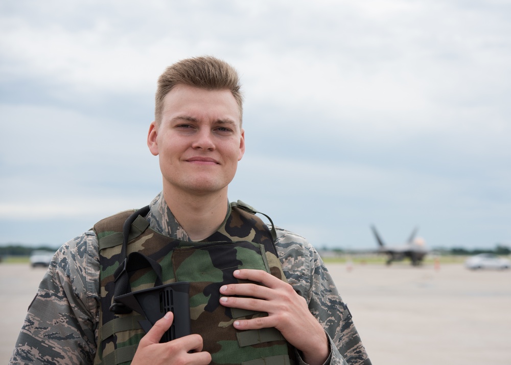 509th MXS Airman maintains security during Wings Over Whiteman air and space expo