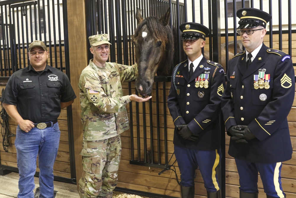 Ft. Sam Houston Caisson Team Dedicates horse in Sergeant Major of the Army’s Name