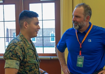Key Leaders and Educators have lunch with the Lieutenants at The Basic School