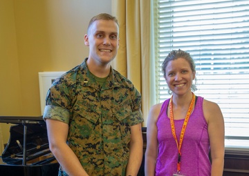 Key Leaders and Educators have lunch with the Lieutenants at The Basic School