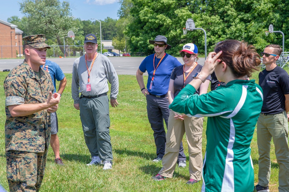 Key Leaders and Educators learn about patrolling during Educators Workshop