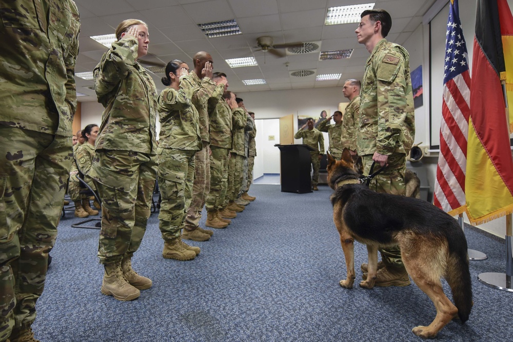 Cop dogs honored with retirement