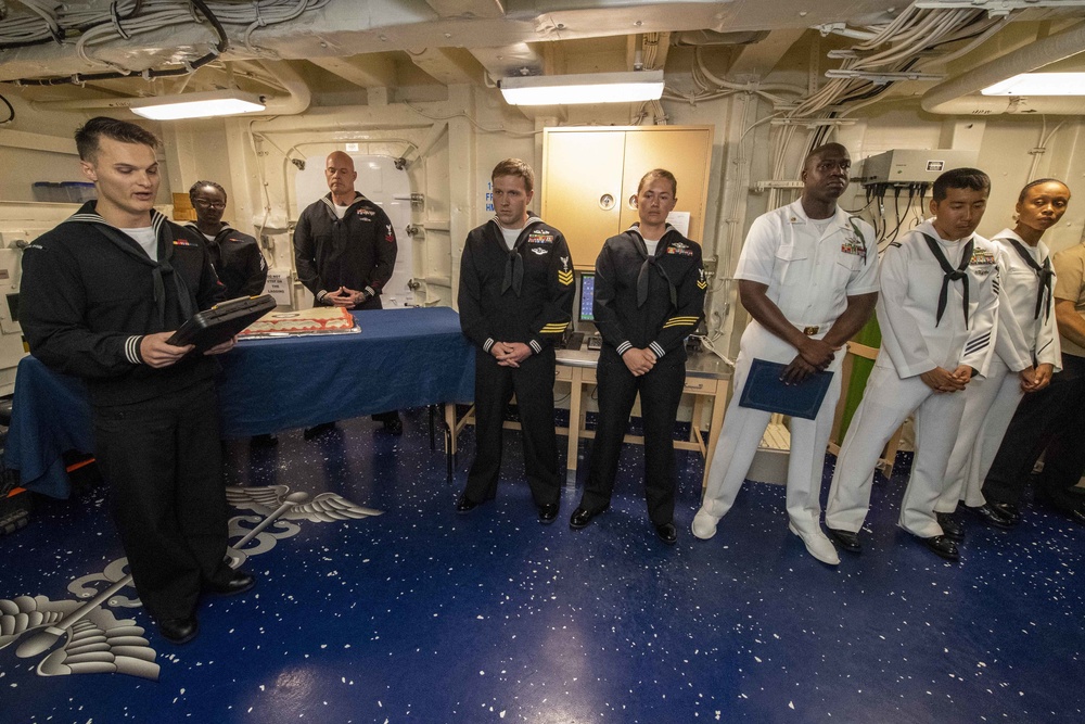 Hospital Corpsman Celebrate 121st Birthday Aboard USS John P. Murtha