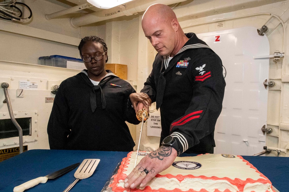 Hospital Corpsman Celebrate 121st Birthday Aboard USS John P. Murtha