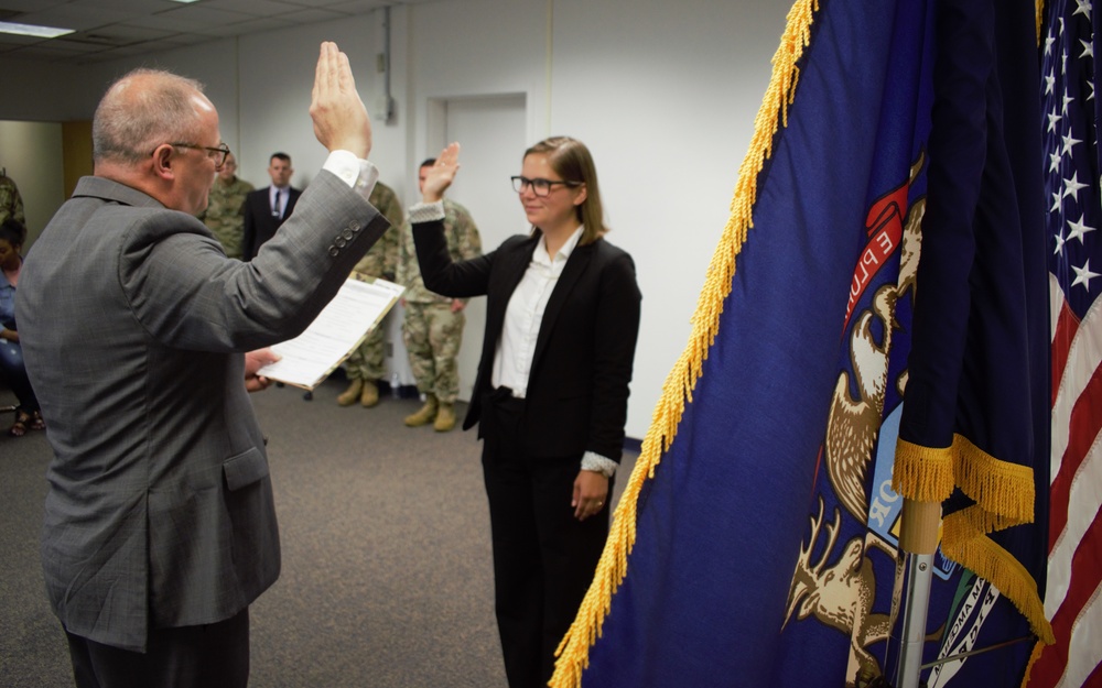 Military law specialists sworn into Michigan National Guard