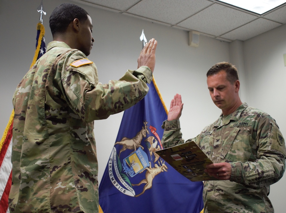 Military law specialists sworn into Michigan National Guard