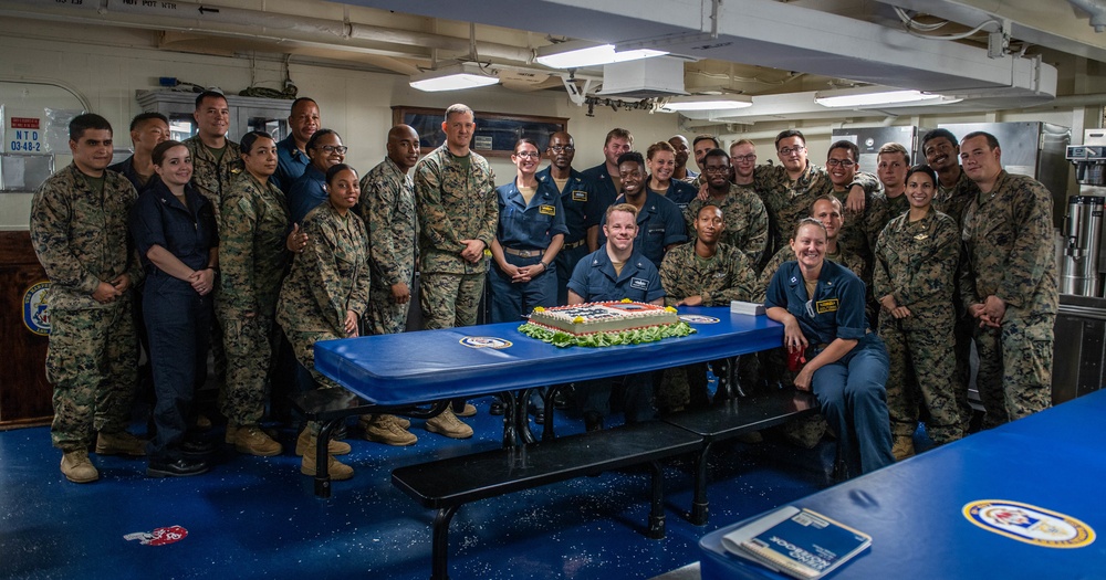 USS Harpers Ferry Celebrates Navy Hospital Corps 121st Birthday