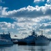 Naval ships return to Naval Base Kiel-Tirpitzhafen, Germany