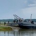 Soldiers board ferry during Saber Guardian 19