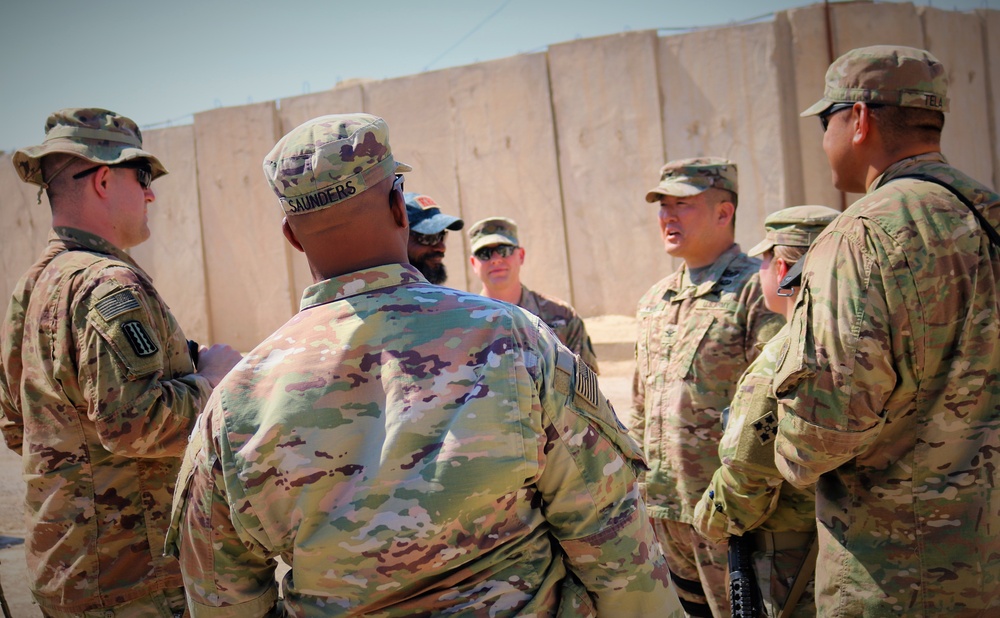 300th and 77th Sustainment Brigade Leaders Visit Task Force Cavalier