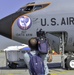 Bulgarian media flies on United States KC-135R Stratotanker