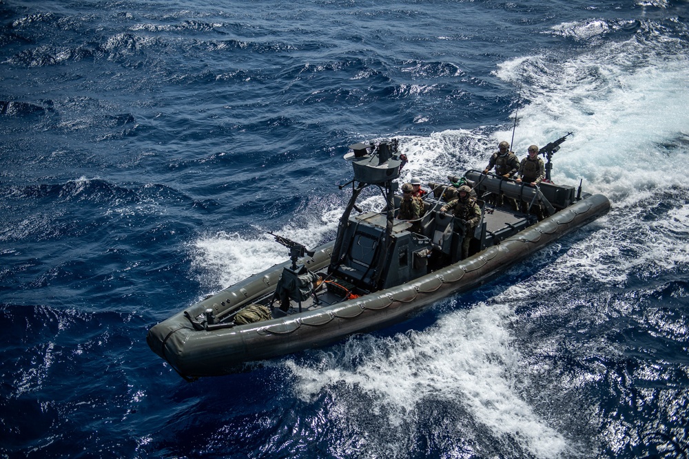 USS Harpers Ferry Conducts Boat Operations