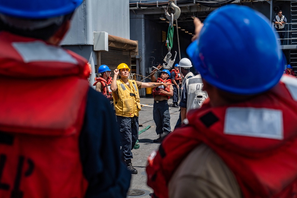 USS Harpers Ferry Conducts Boat Operations