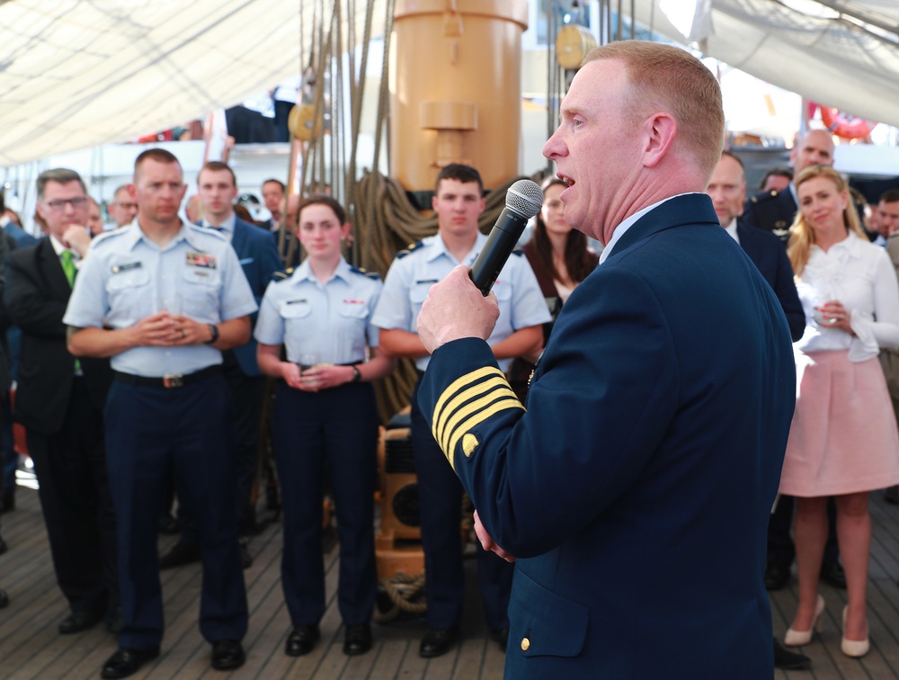 CGC Eagle hosts reception onboard