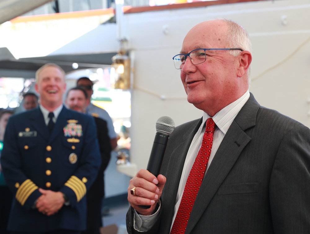 CGC Eagle hosts reception onboard