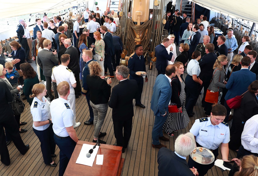 CGC Eagle hosts reception onboard
