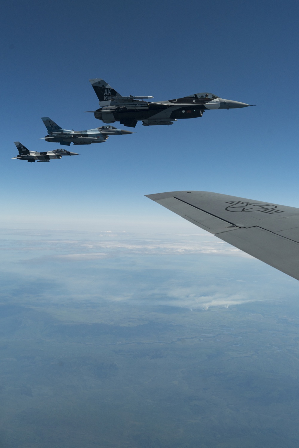 Red Flag-Alaska 19-2 KC-135 Aerial Refuels 18th AGRS F-16s