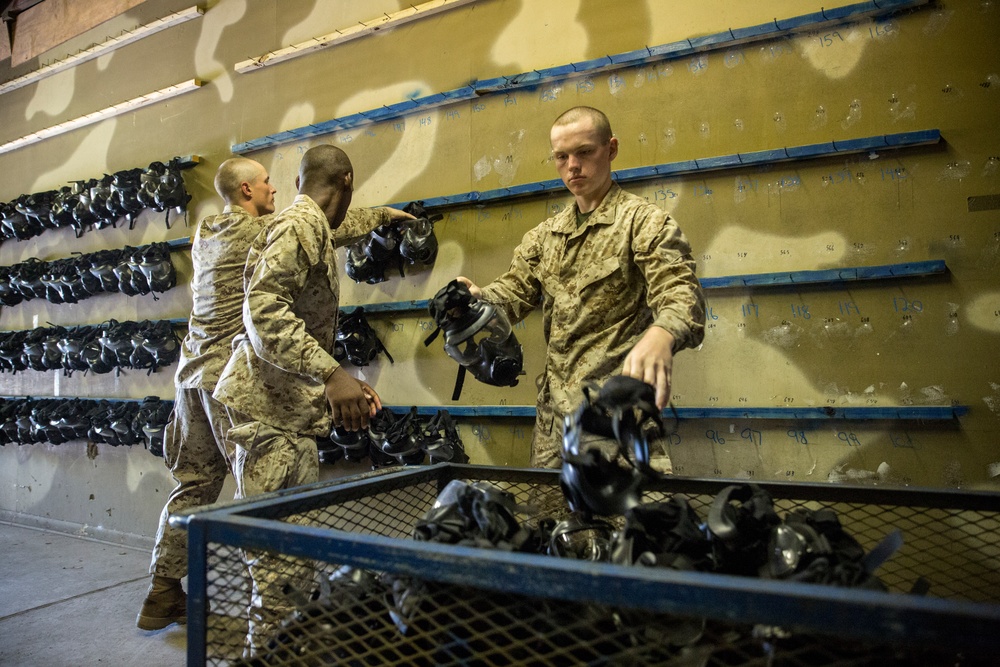 Kilo Company recruits practice CBRN defense