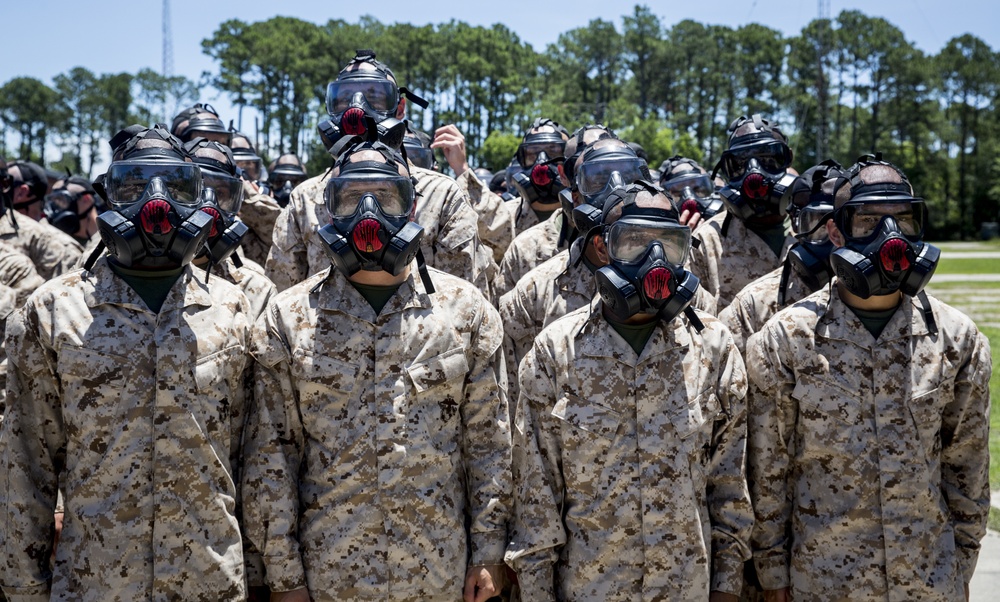 Kilo Company recruits practice CBRN defense