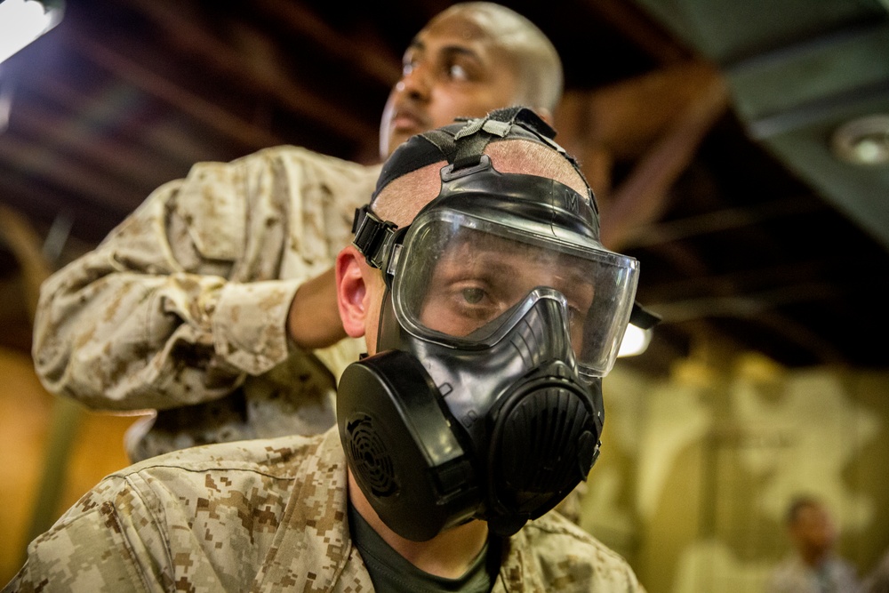 Kilo Company recruits practice CBRN defense