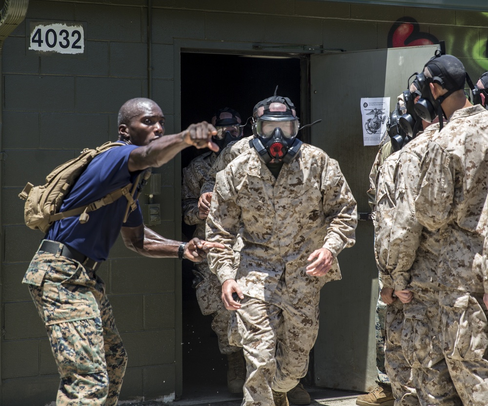 Kilo Company recruits practice CBRN defense