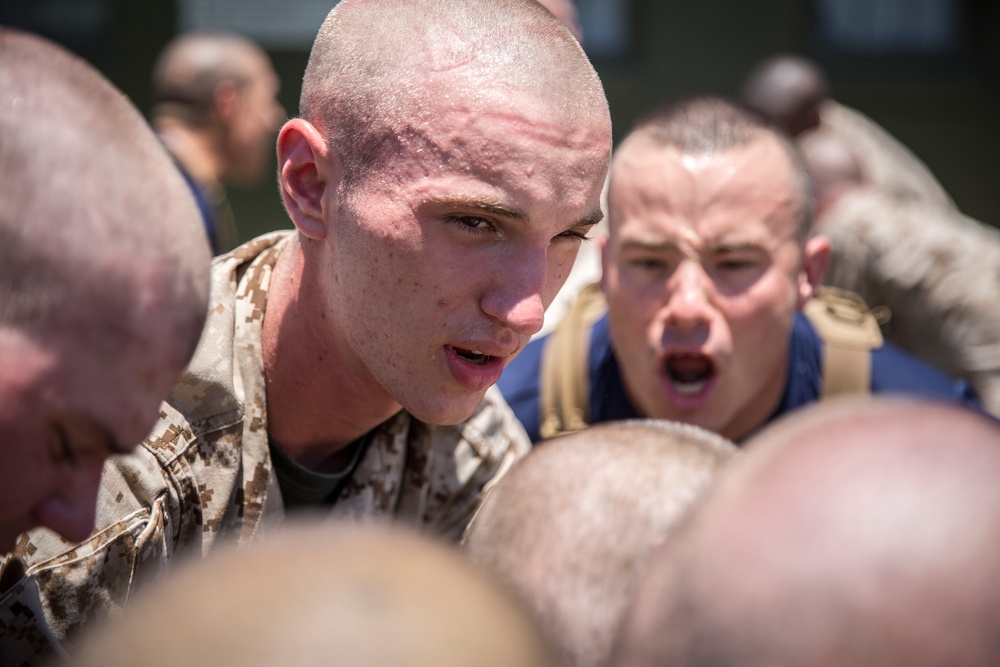 Kilo Company recruits practice CBRN defense