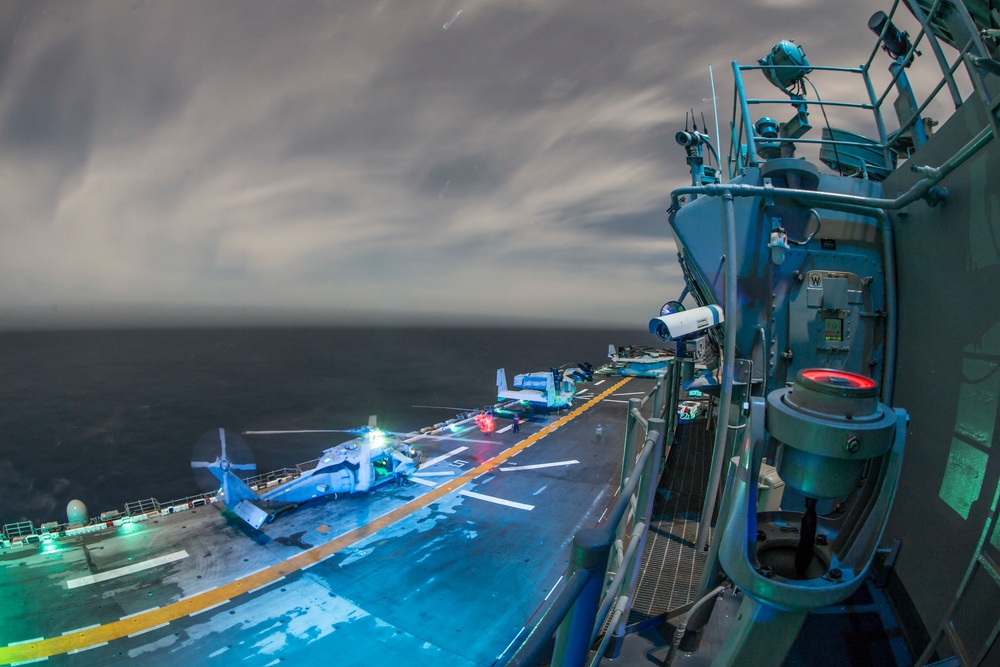 USS Boxer Night Flight Operations