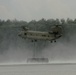 Chinook releases sling load into Danube River, Romania