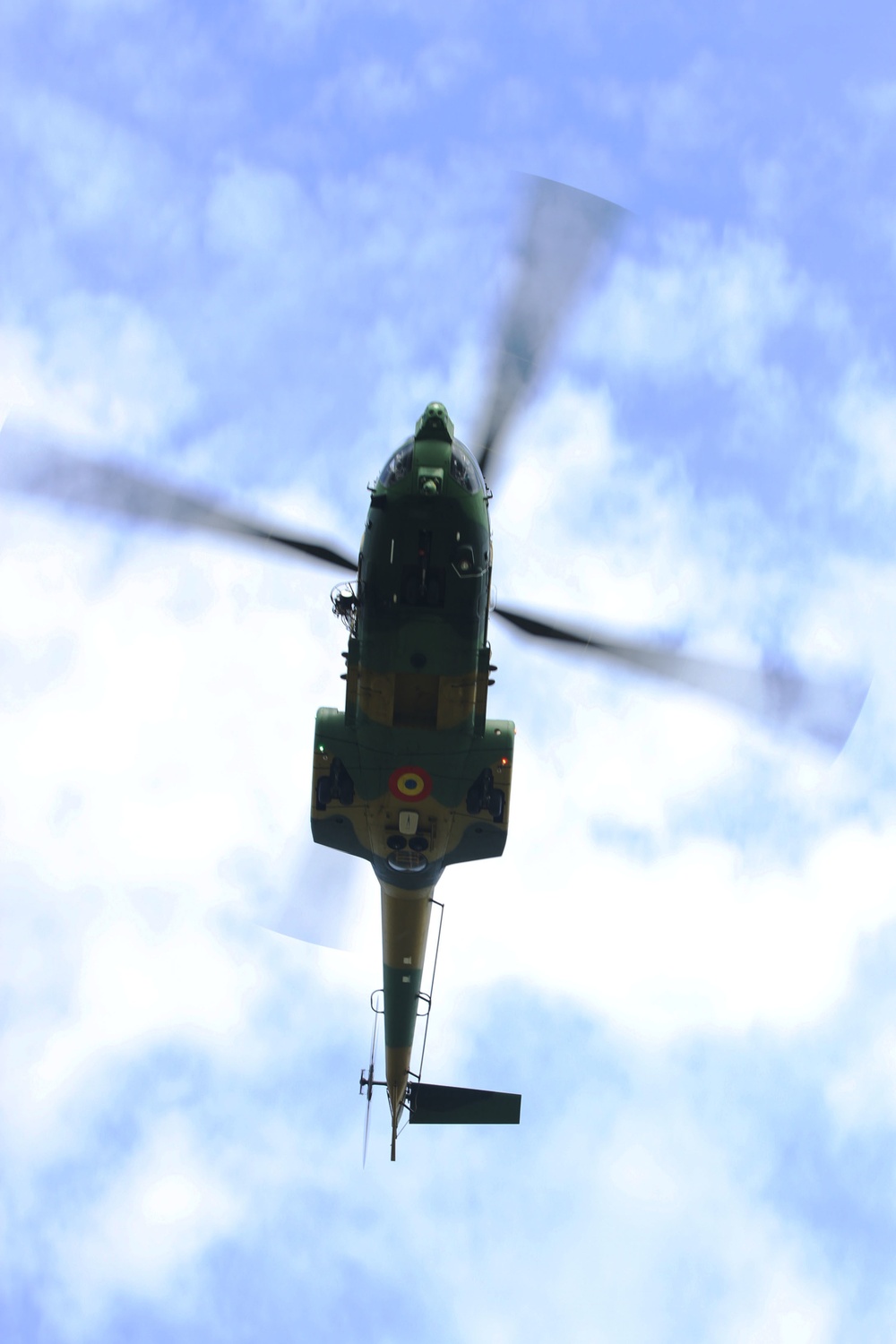 Romanian IAR 330 Puma provides overwatch during Saber Guardian 19