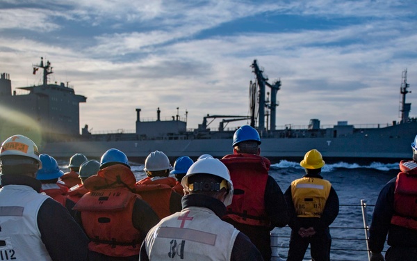 USS Michael Murphy and CNS Araucano Replenishment-at-Sea