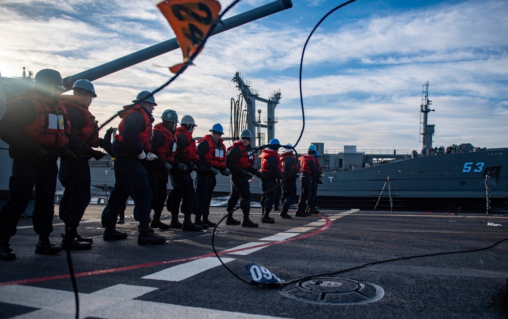 USS Michael Murphy and CNS Araucano Replenishment-at-Sea