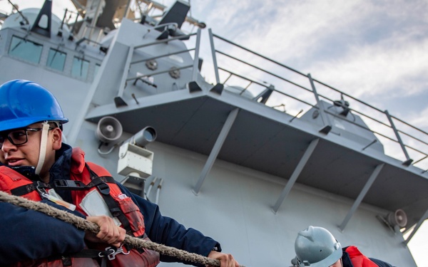 USS Michael Murphy and CNS Araucano Replenishment-at-Sea