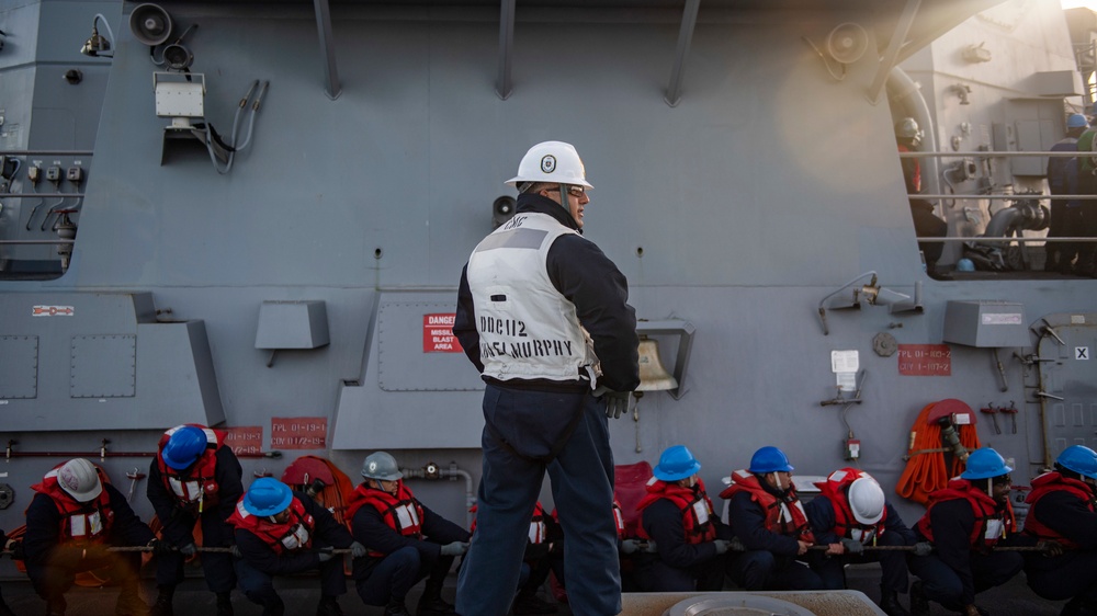 USS Michael Murphy and CNS Araucano Replenishment-at-Sea