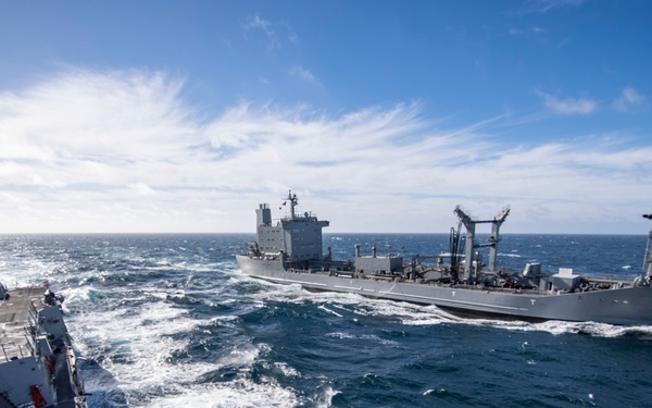 USS Michael Murphy and CNS Araucano Replenishment-at-Sea