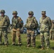 Romanian and U.S. military officials take part in the closing ceremony of exercise Saber Guardian 2019
