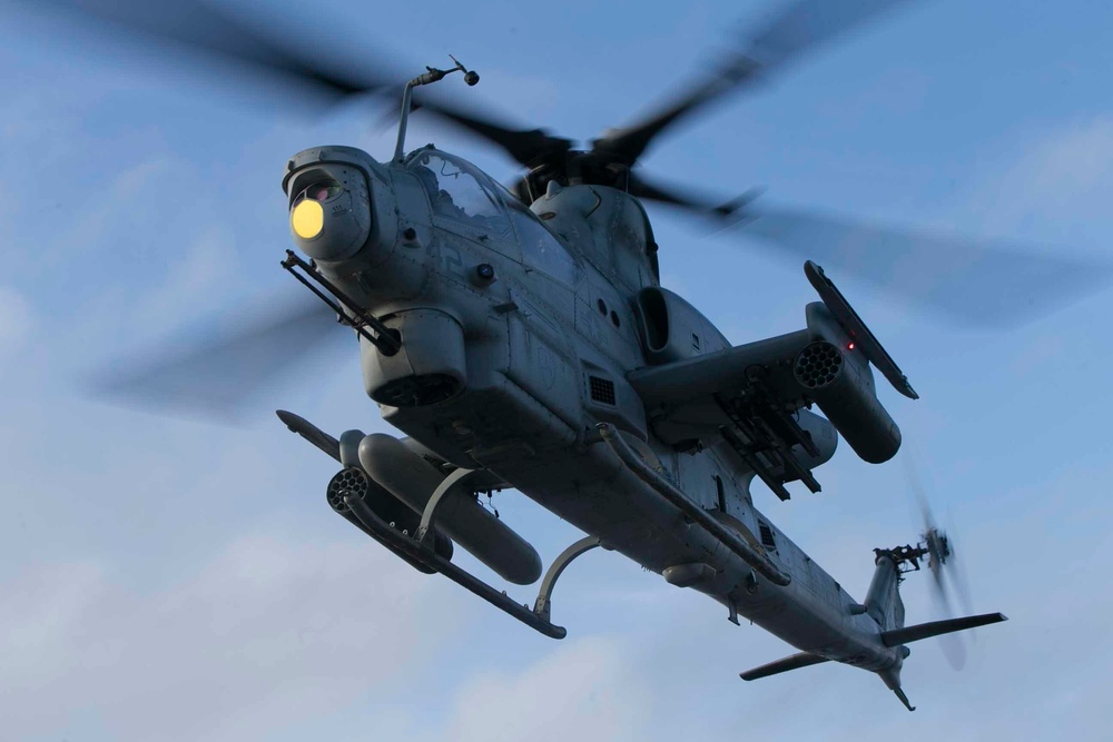 31st MEU helicopters take flight aboard USS Green Bay, underway in the East China Sea