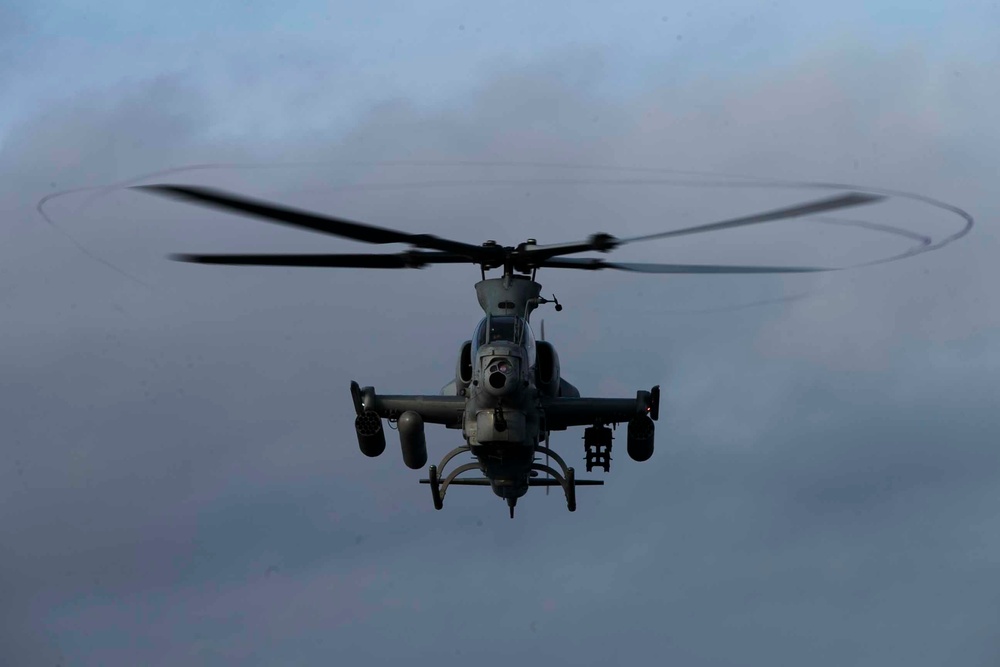 31st MEU helicopters take flight aboard USS Green Bay, underway in the East China Sea