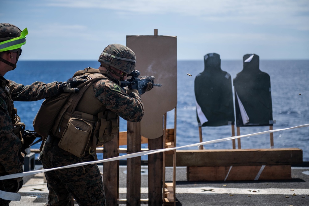 DVIDS - Images - USS Harpers Ferry Conducts Live-Fire Small Arms Gun ...