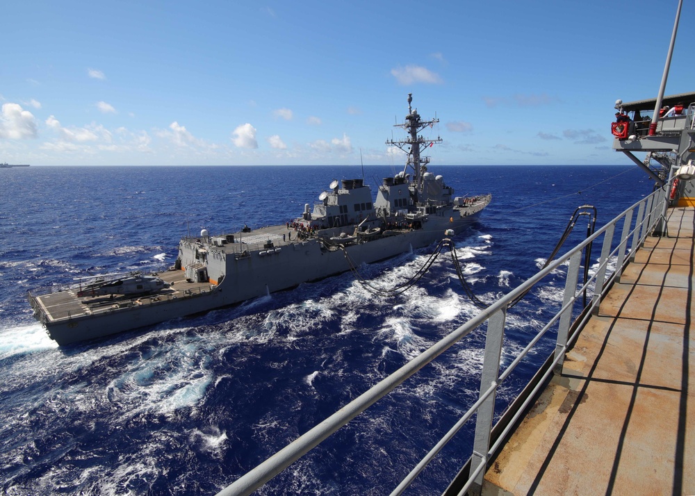 USS McCampbell (DDG 85) Conducts Replenishment at Sea