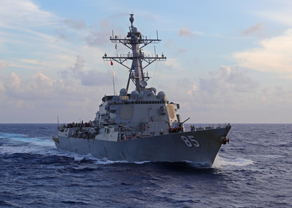 USS McCampbell (DDG 85) Conducts Replenishment at Sea