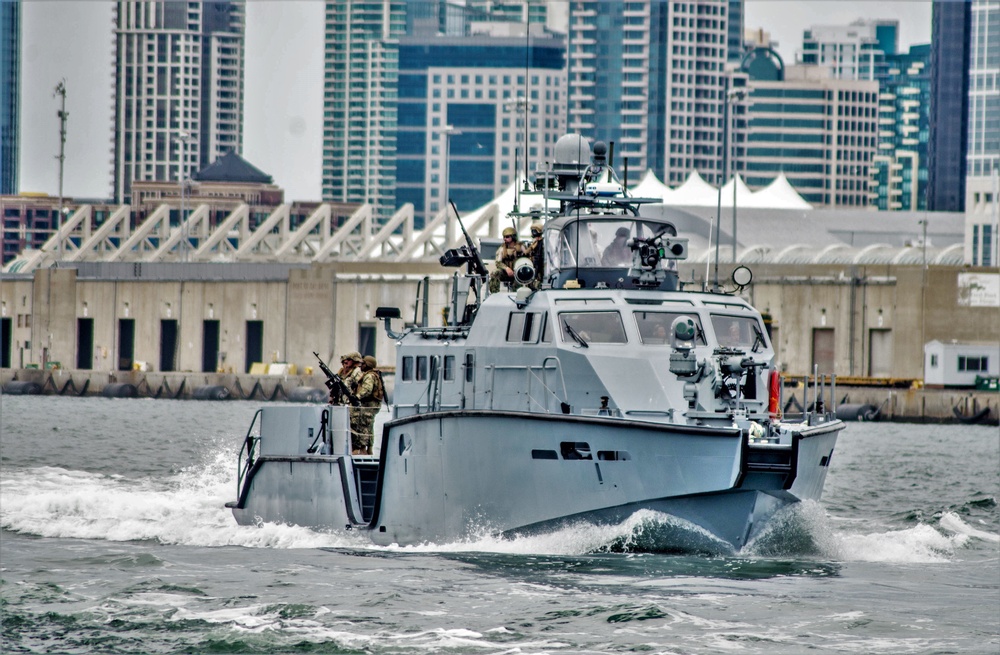 CRS 3 Mark VI Patrol Boats Underway during Unit Level Training