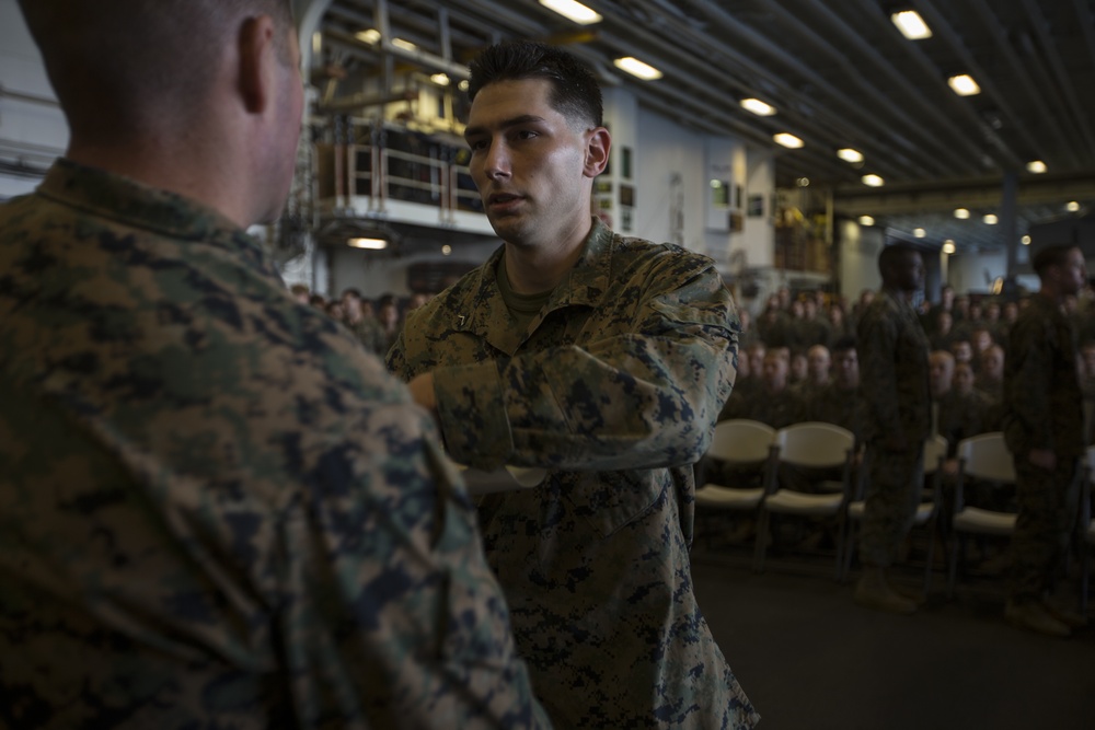 CLASS, ATTEN-HUT: 31st MEU Marines graduate Corporals’ Course aboard USS Wasp