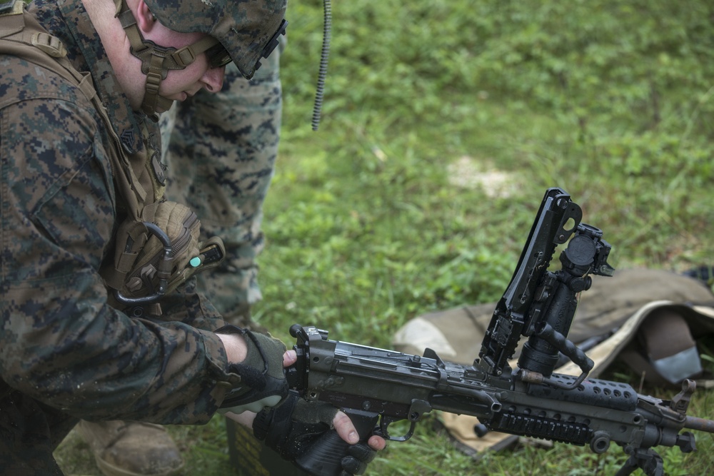 Squeeze to Talk | CLR-37 Marines employ machine guns while strengthening communication skills