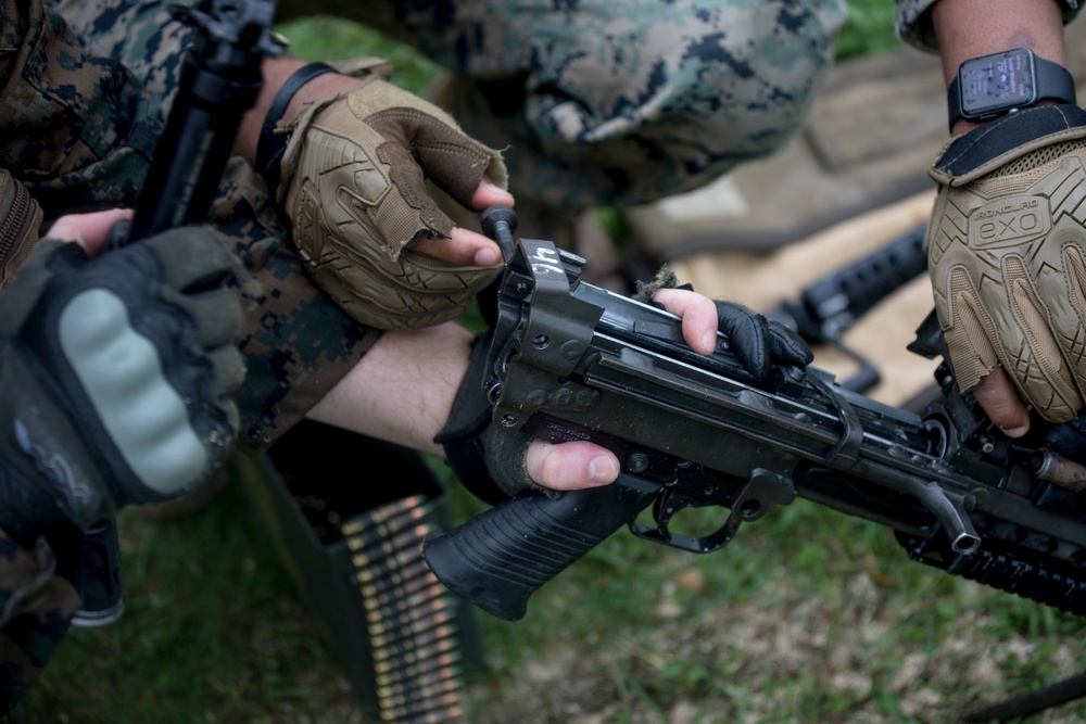 Squeeze to Talk | CLR-37 Marines employ machine guns while strengthening communication skills