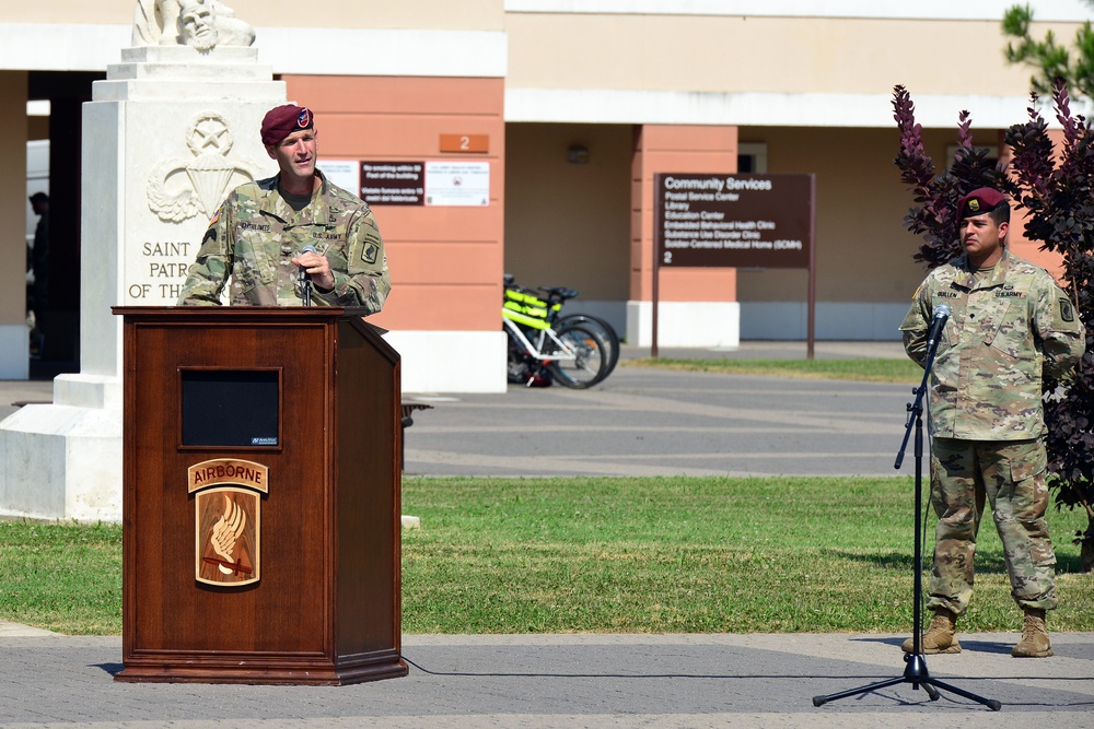 173rd Brigade Support Battalion, 173rd Airborne Brigade, Change of Command Ceremony, June 24, 2019