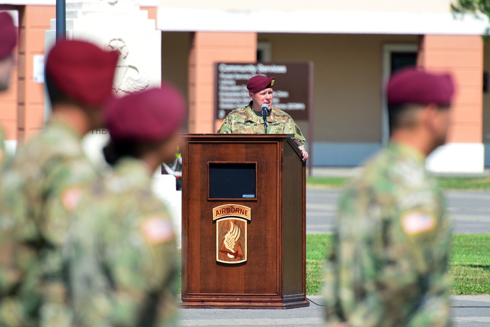 173rd Brigade Support Battalion, 173rd Airborne Brigade, Change of Command Ceremony, June 24, 2019