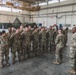 Col. Steven Pierce and CSM Philson Tavernier thanking several 1st Combat Aviation Brigade Soldiers